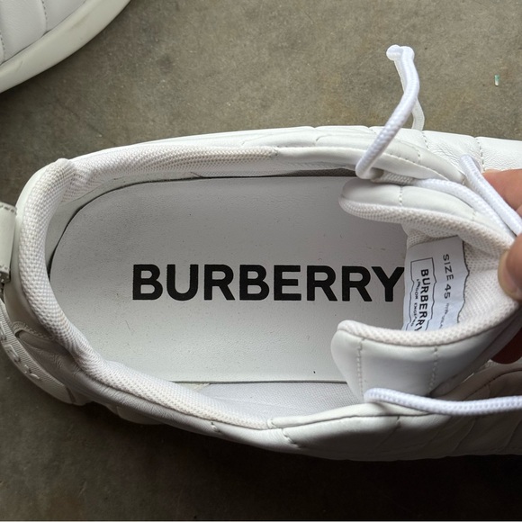 Burberry Axburton Quilted Leather Sneakers - White - Picture 6 of 9